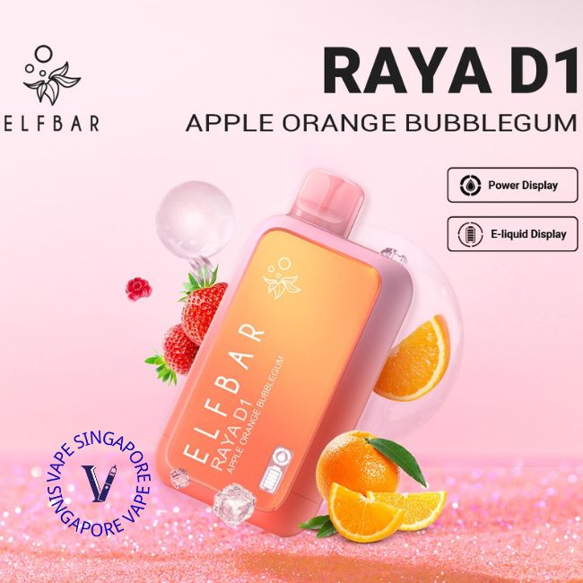 elfbar-raya-d1-13k-puff-apple-orange-bubblegum-disposable-vape-singapore-sg-vape