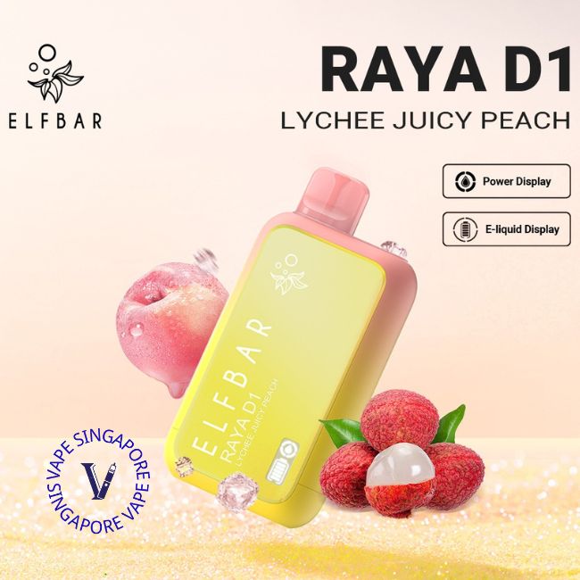 elfbar-raya-d1-13k-puff-lychee-juicy-peach-disposable-vape-singapore-sg-vape