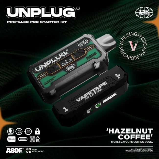 vapetape-unplug-12k-hazelnut-coffee-disposable-vape-shop-singapore-sg-vape